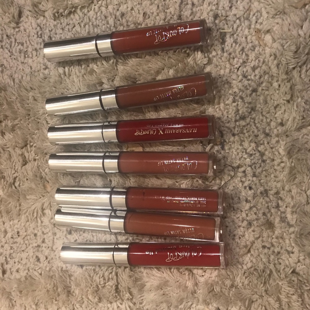 7 different shades colourpop lipstick bundle